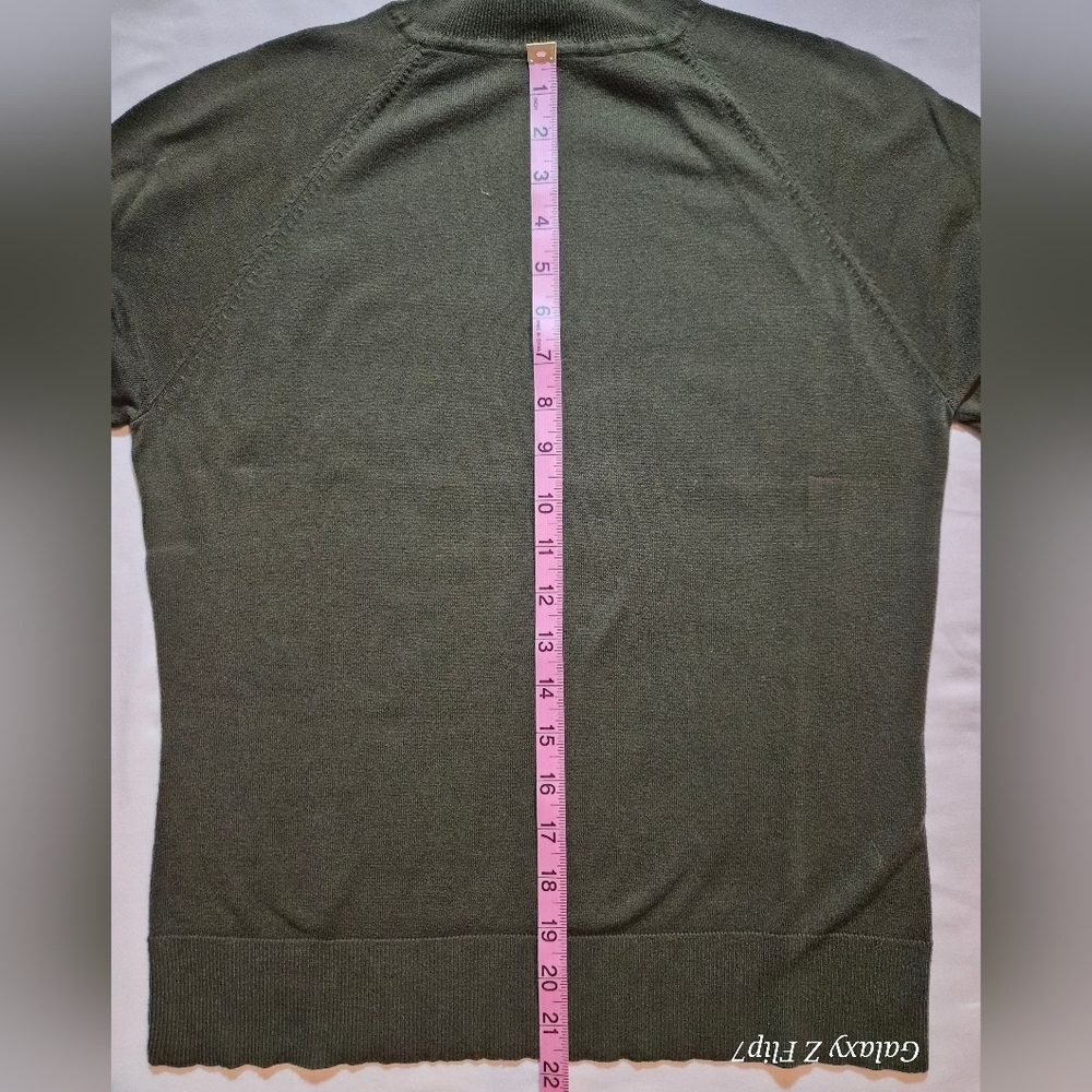 ​Talbots Petites Olive Green Ribbed Turtleneck Sweater - Size LP - Picture 7 of 8